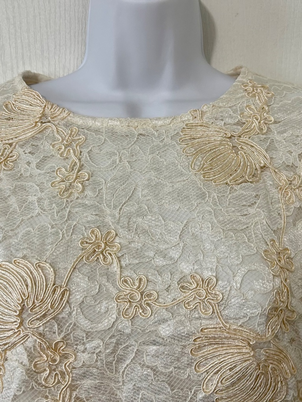 Top Floral Embroidery Feather Trim Romantic Bohemian Regency
